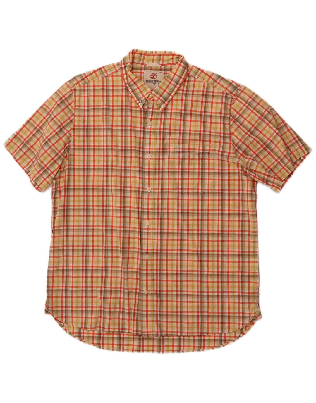 TIMBERLAND Herre Grant Fit Regular Fit skjorte Stor orange ternet