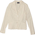 TRUSSARDI JEANS Womens 3 Button Blazer Jacket IT 44 Medium White Cotton Vintage Trussardi Jeans and Second-Hand Trussardi Jeans from Messina Hembry 