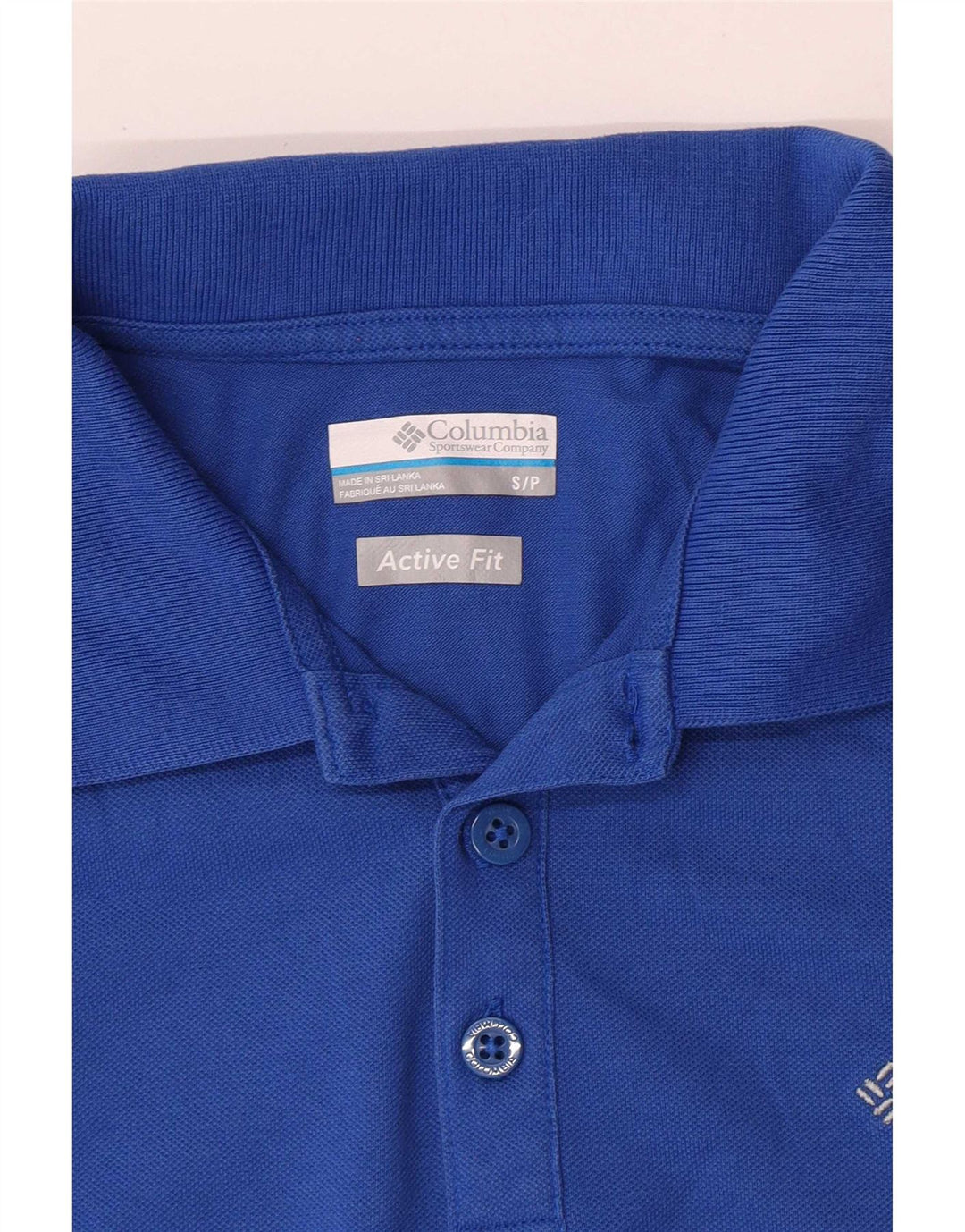 Columbia Mens Active Polo Shirt Small Blue