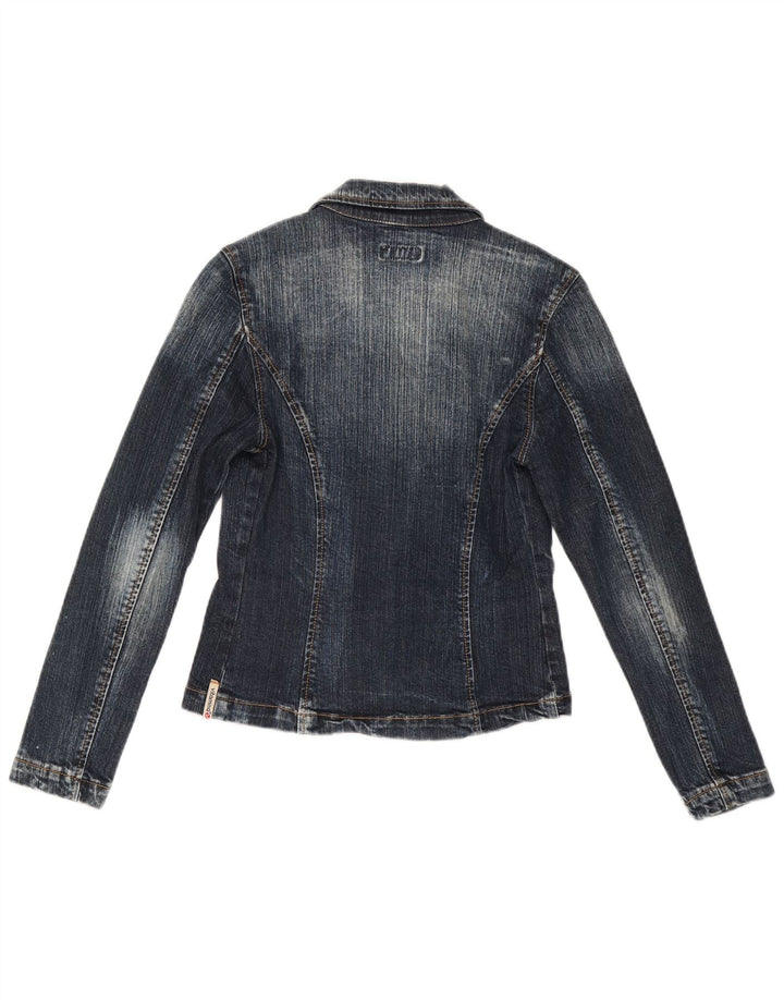 Giacca da donna in denim a 1 bottone Vitamina da donna UK 14 Cotone blu medio