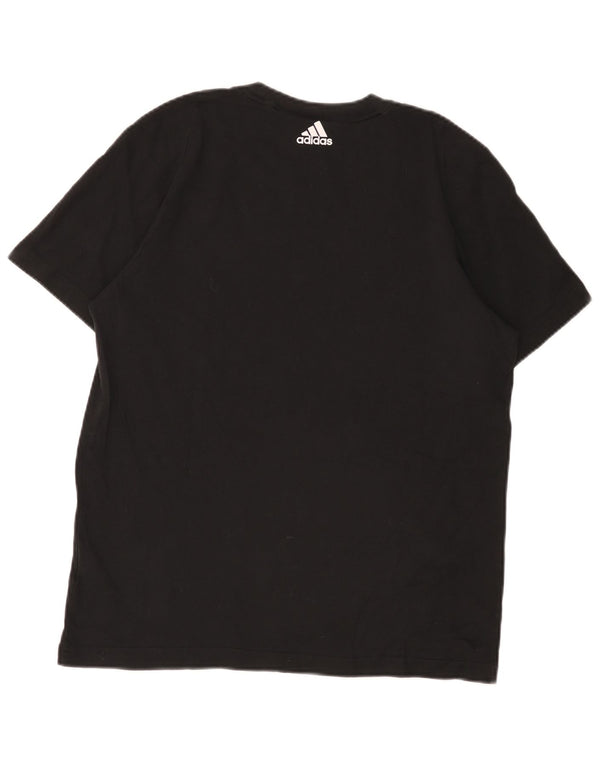 Adidas T-shirt graphique pour hommes, grand, en coton noir
