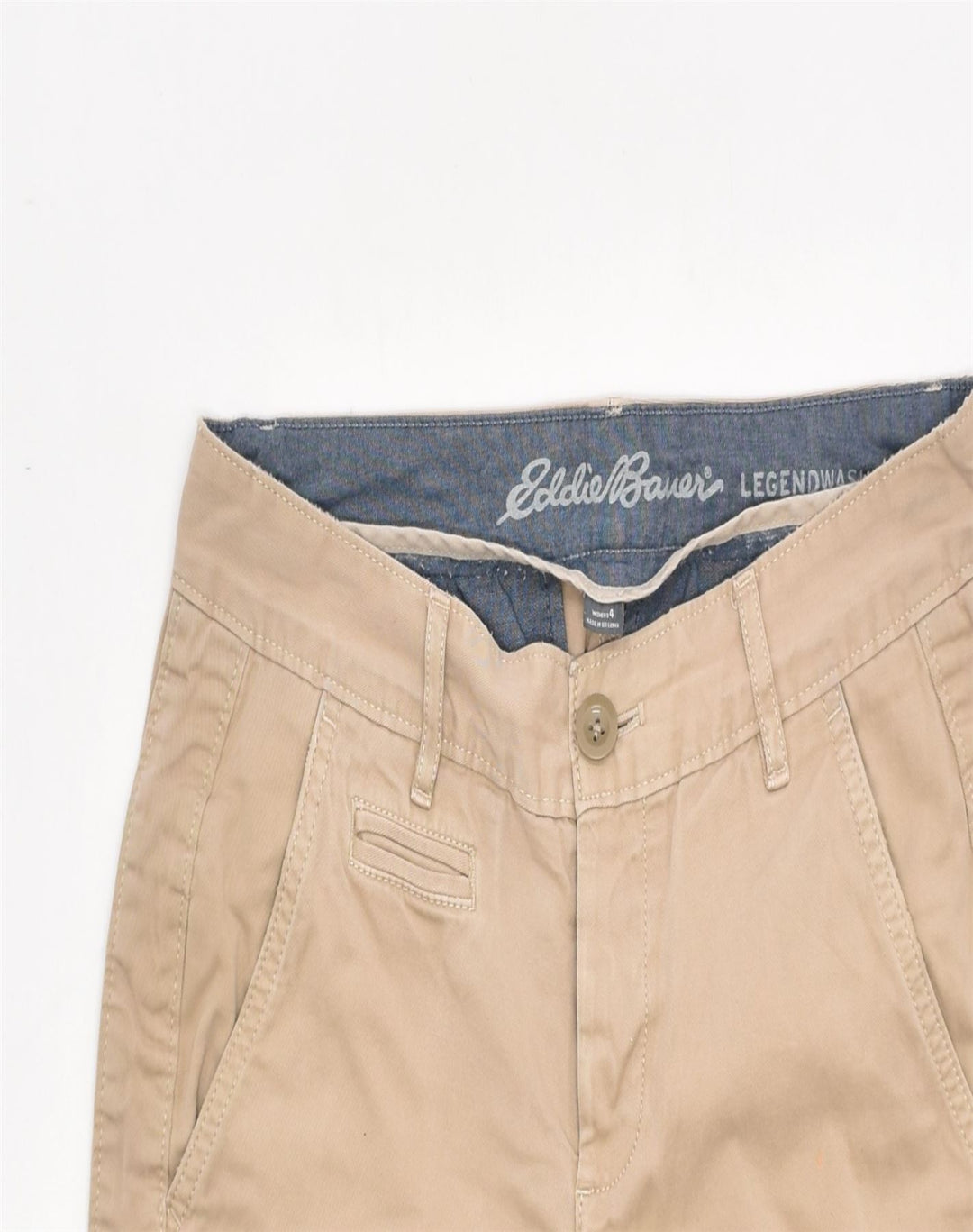 EDDIE BAUER Womens Chino Trousers US 4 Small W30 L30 Beige Cotton | Vintage | Thrift | Second-Hand | Used Clothing | Messina Hembry 