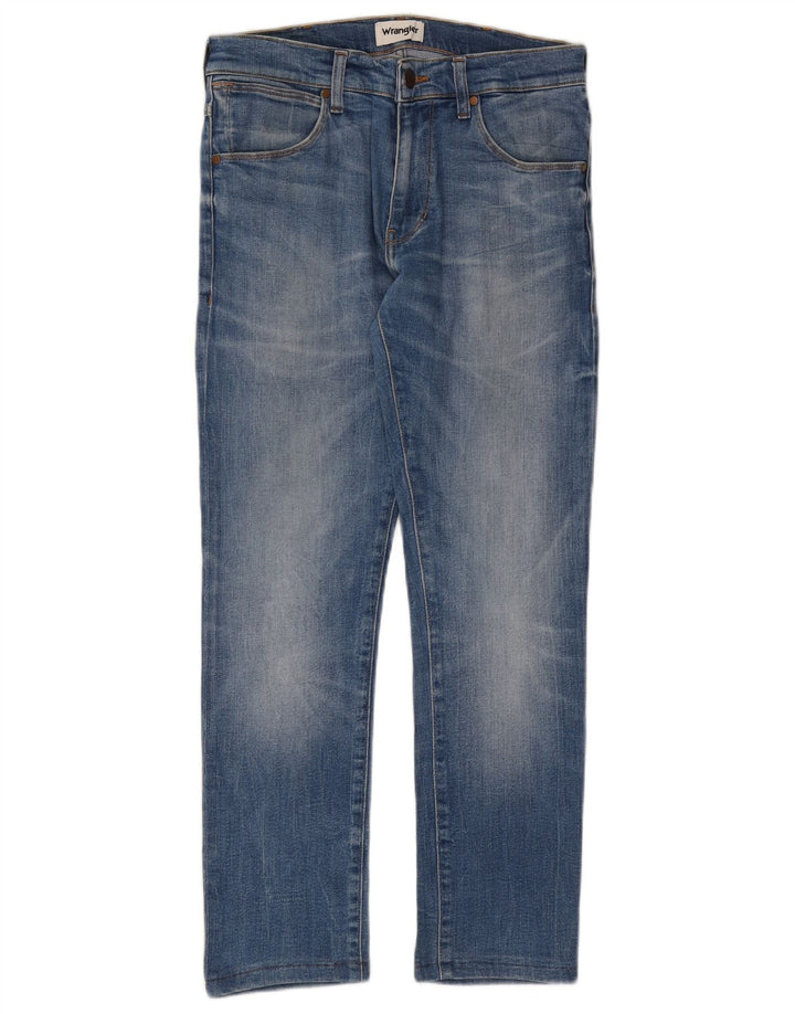 WRANGLER Womens Larston Slim Jeans W30 L28 Blue Cotton