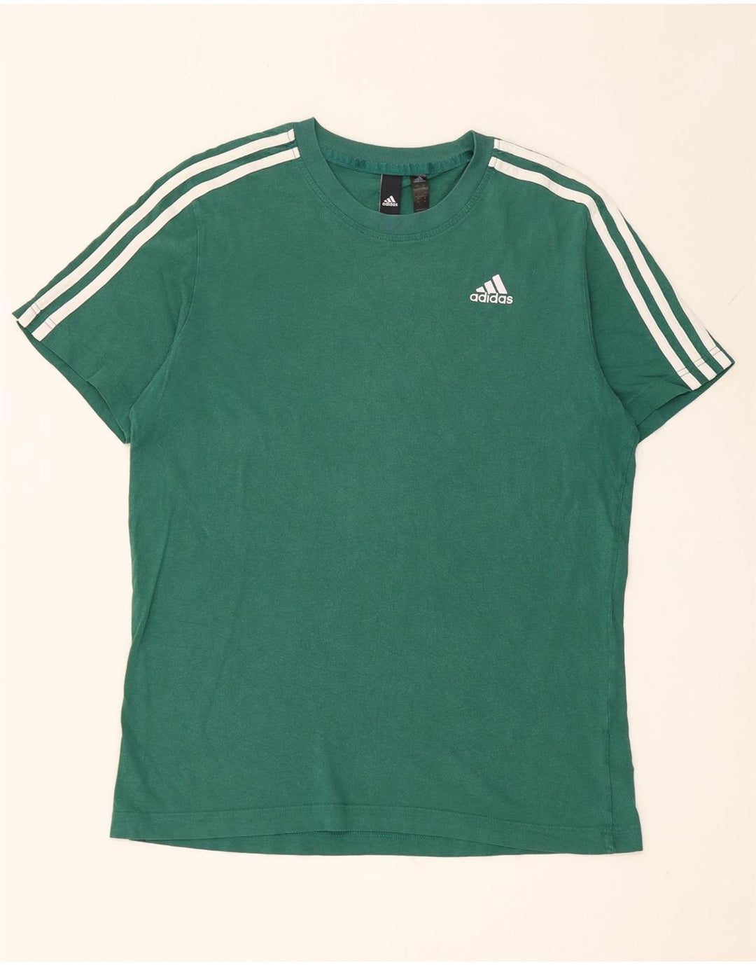 T-shirt da uomo Adidas Top in cotone verde medio