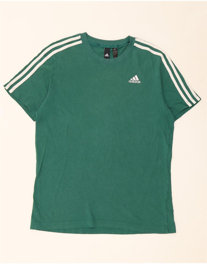 T-shirt da uomo Adidas Top in cotone verde medio