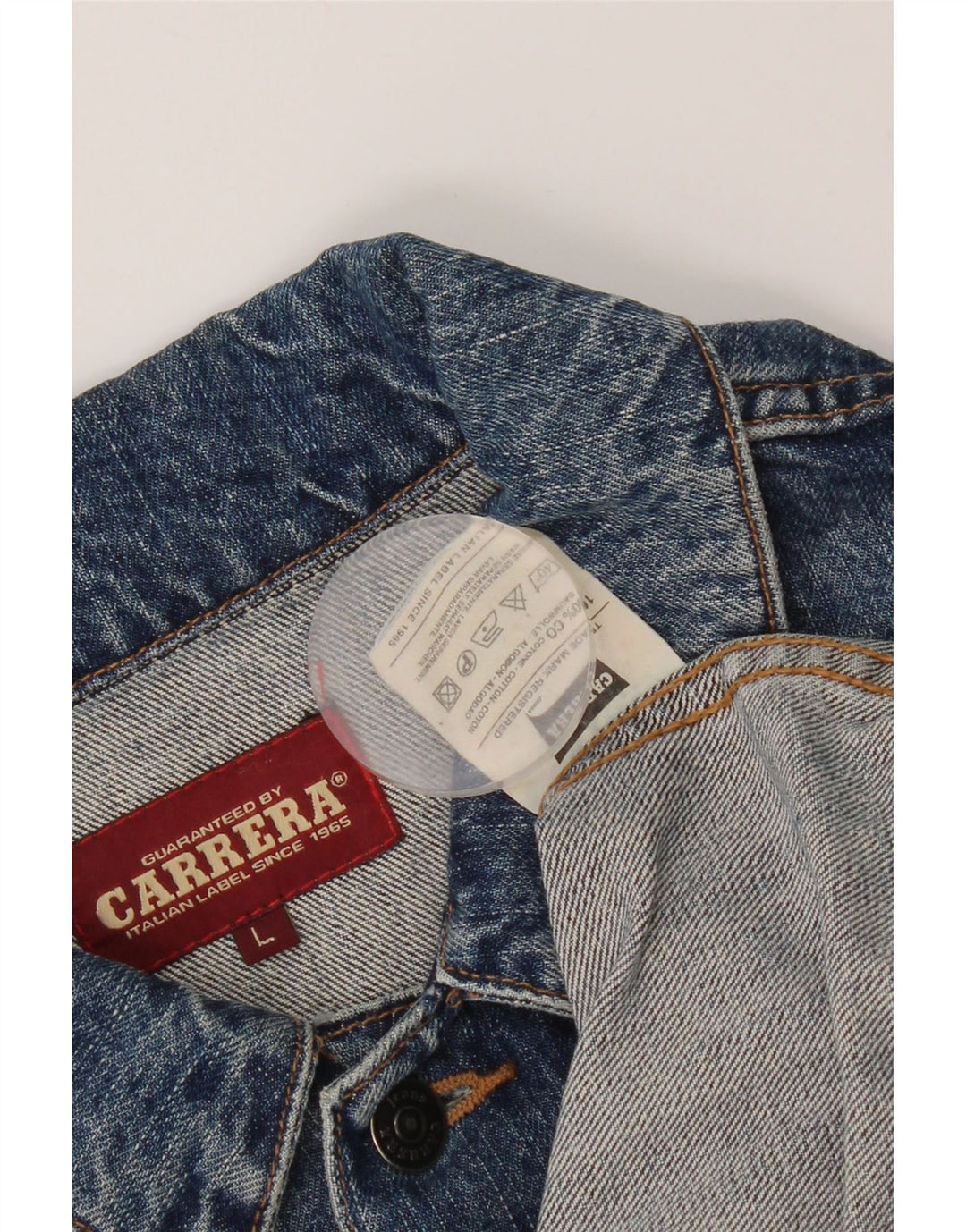 Carrera Herre denimjakke UK 40 Stor Blå Bomuld