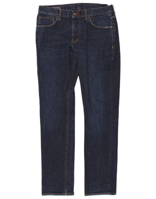Tommy Hilfiger Mens Slim Jeans W32 L32 Navy Blue Cotton