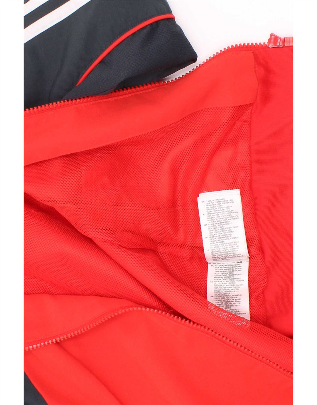 Adidas Veste de Survêtement Garçon 3-4 Ans Rouge Colorblock Polyester