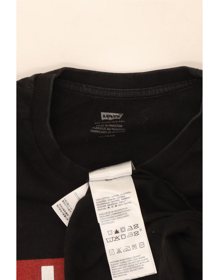 Levi's Mens Graphic T-Shirt Top XL Black Cotton