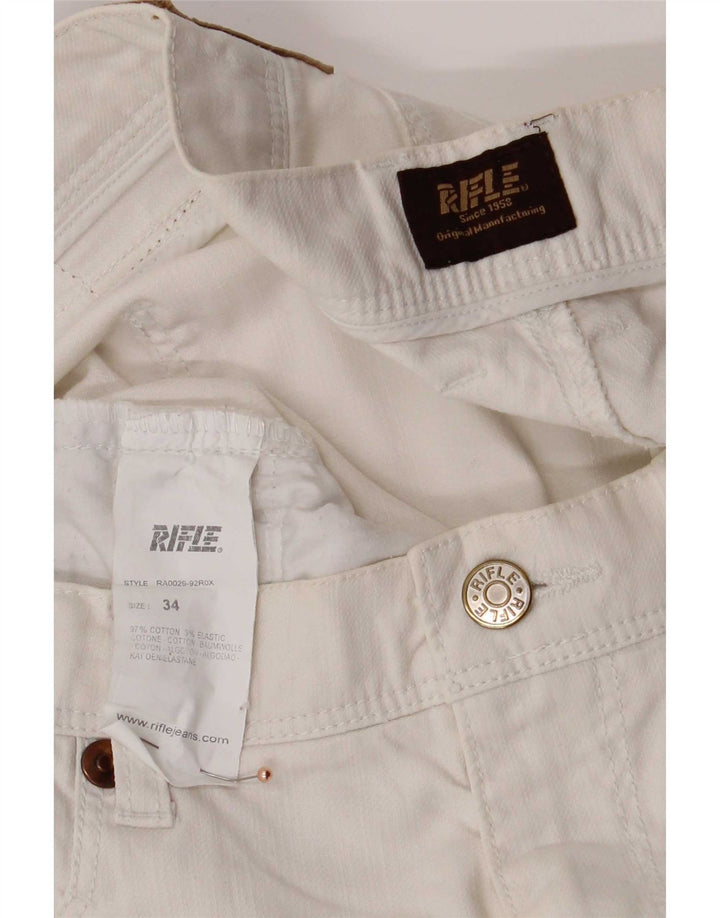 Jeans dritti da uomo Rifle W34 L32 cotone bianco