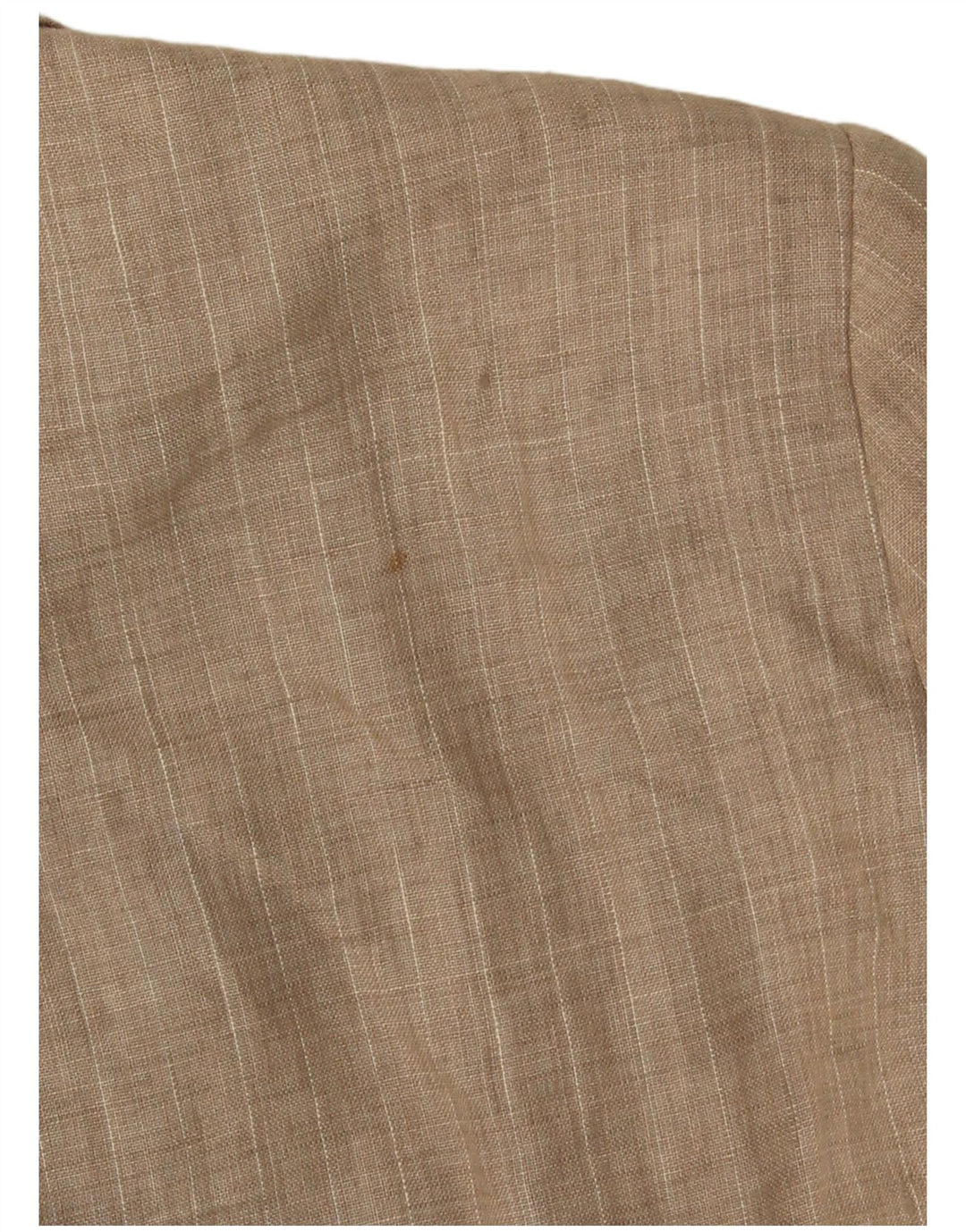 Zara Mujer Chaqueta Blazer De 1 Botón UK 40 XL Poliéster A Rayas Beige