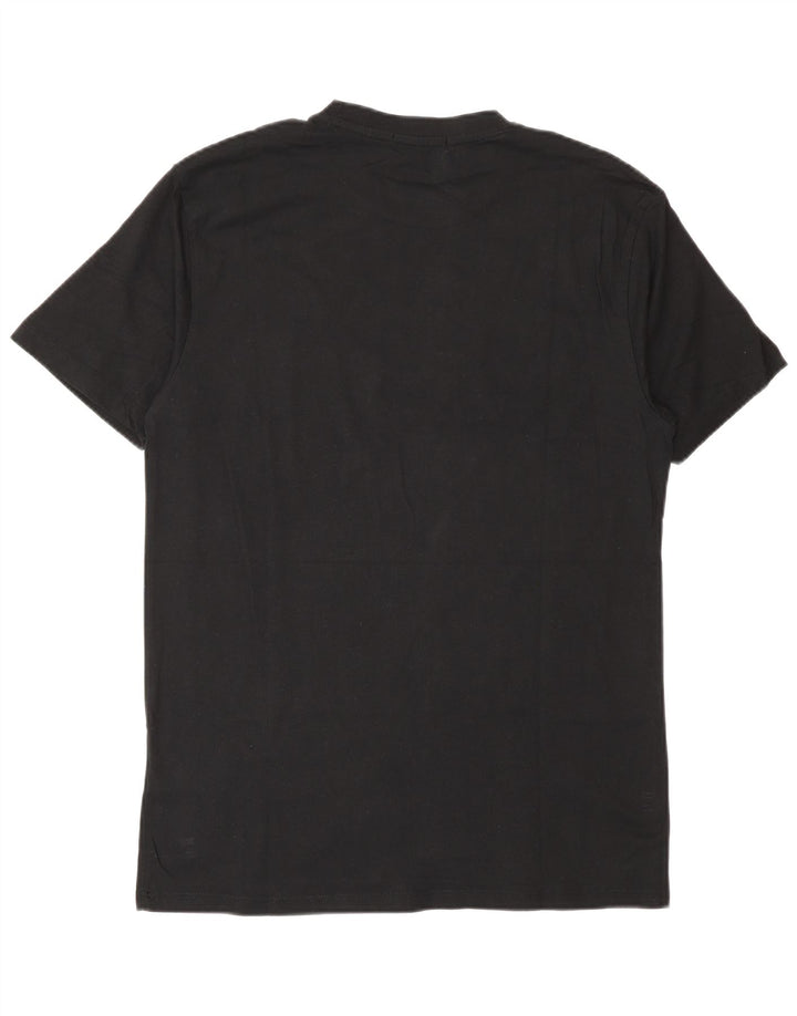 Liu Jo Mens Graphic T-Shirt Top Medium Black Cotton