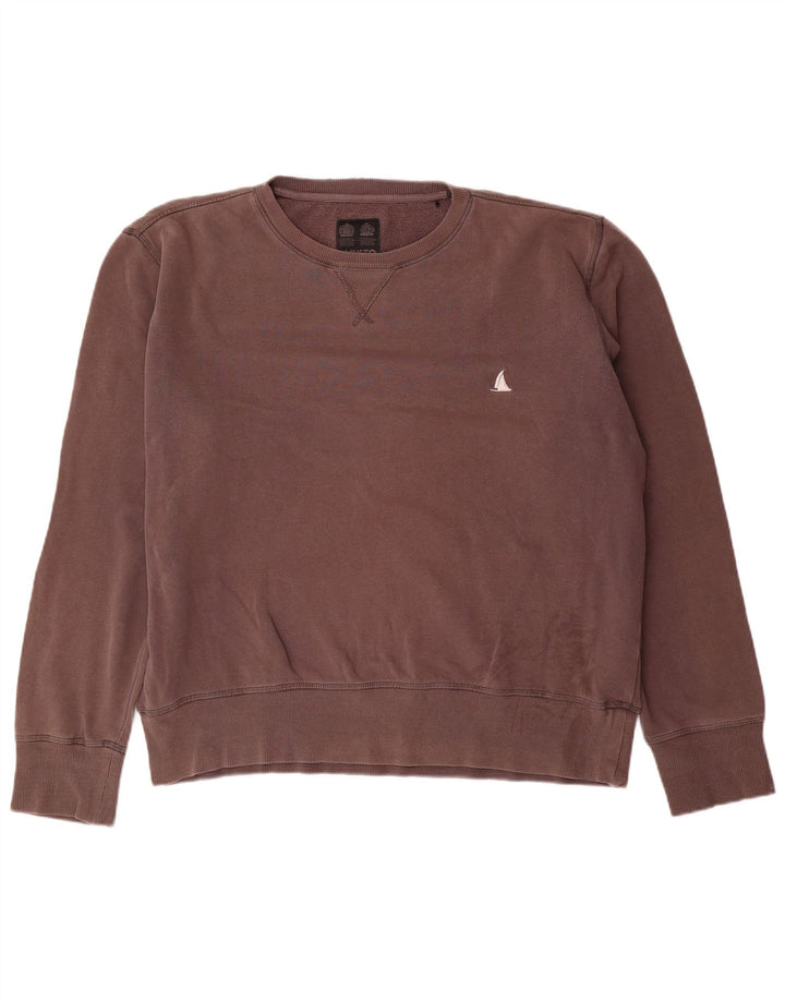 MUSTO Mens Sweatshirt Jumper XL Burgundy Cotton