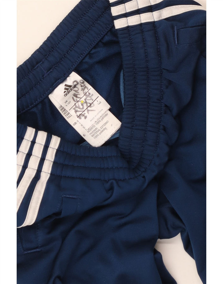 Adidas Boys Tracksuit Trousers Joggers 9-10 Years  Navy Blue Polyester