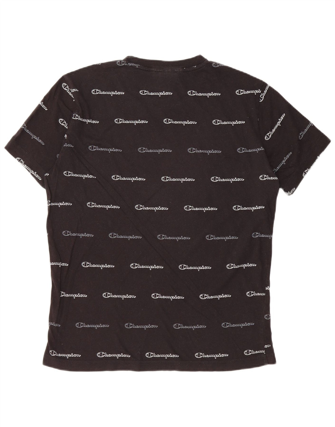 CHAMPION Mens Graphic T-Shirt Top Medium Black