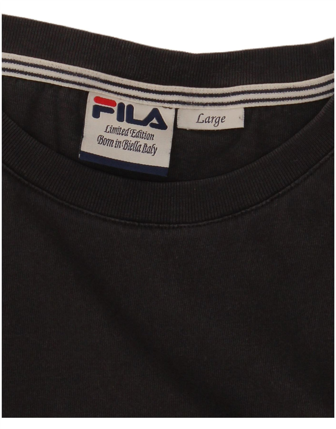 Fila Mens Limited Edition Graphic T-Shirt Top Large Black