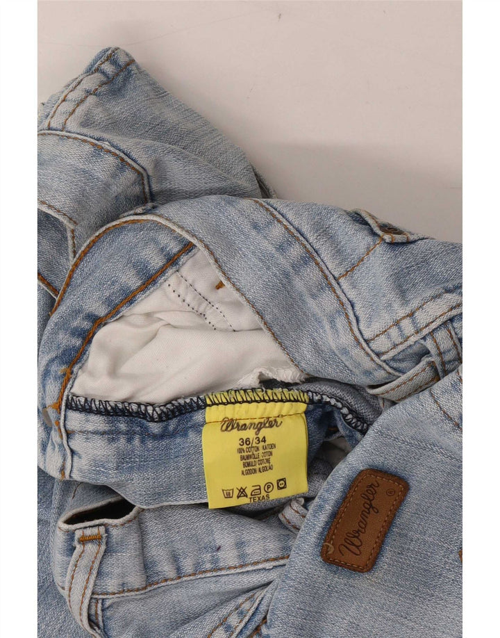 Wrangler Mens Texas Straight Jeans W36 L34 Blue Cotton
