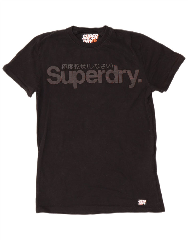 T-shirt grafica da uomo Superdry Top Small in cotone nero