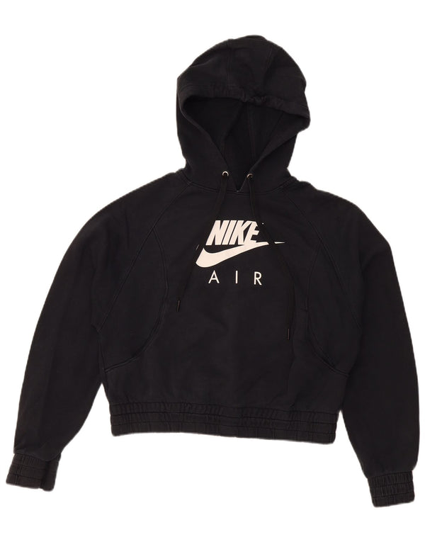 Nike Pull à capuche surdimensionné pour femme UK 10 Petit coton noir