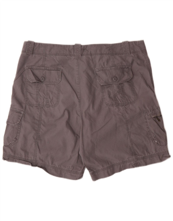 EDDIE BAUER Womens Cargo Shorts US 16 2XL W36 Grey Cotton
