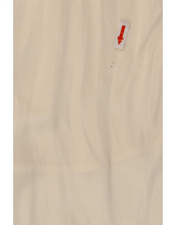 Marks & Spencer Womens Ruffle Front Long Sleeve Blouse Top UK 18 XL Beige