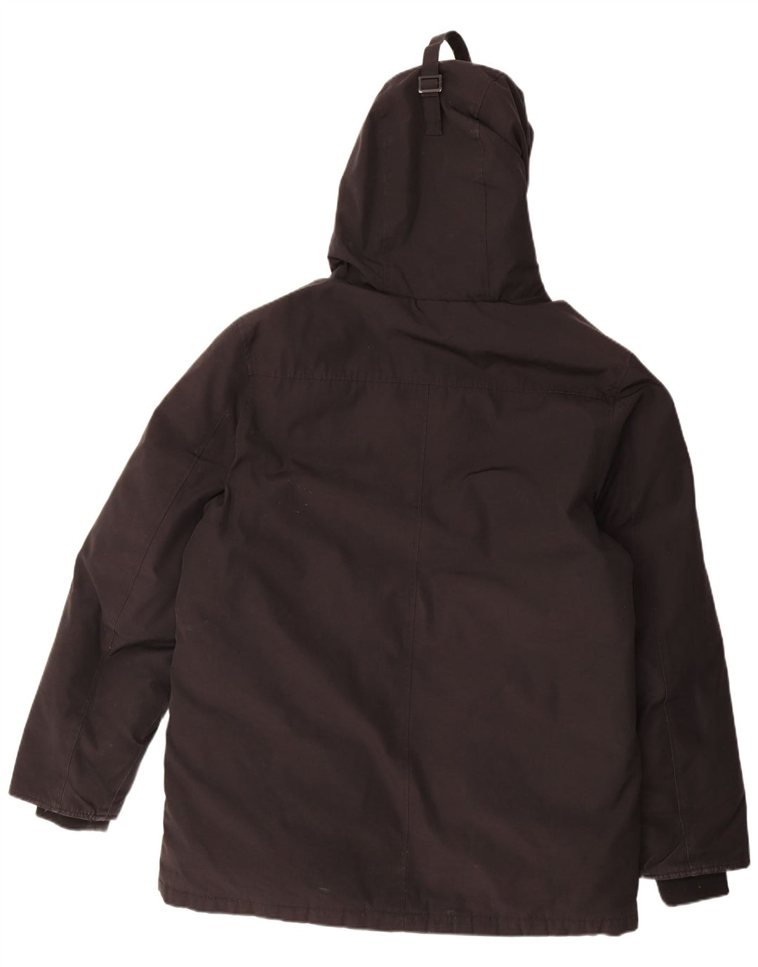Superdry Mens Hooded Padded Coat UK 44 2XL Black Polyester
