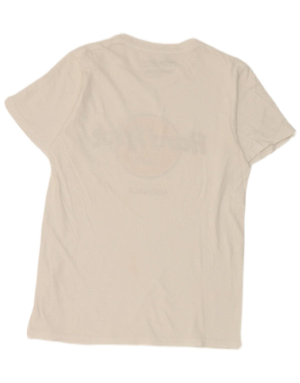 Hard Rock Cafe Mens Vienna Graphic T-Shirt Top Small White Cotton