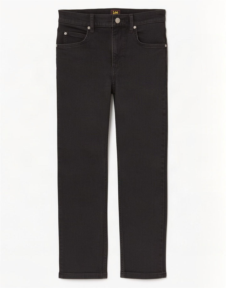Lee Mens Rider Cropped Jeans W29 L25 Black Cotton
