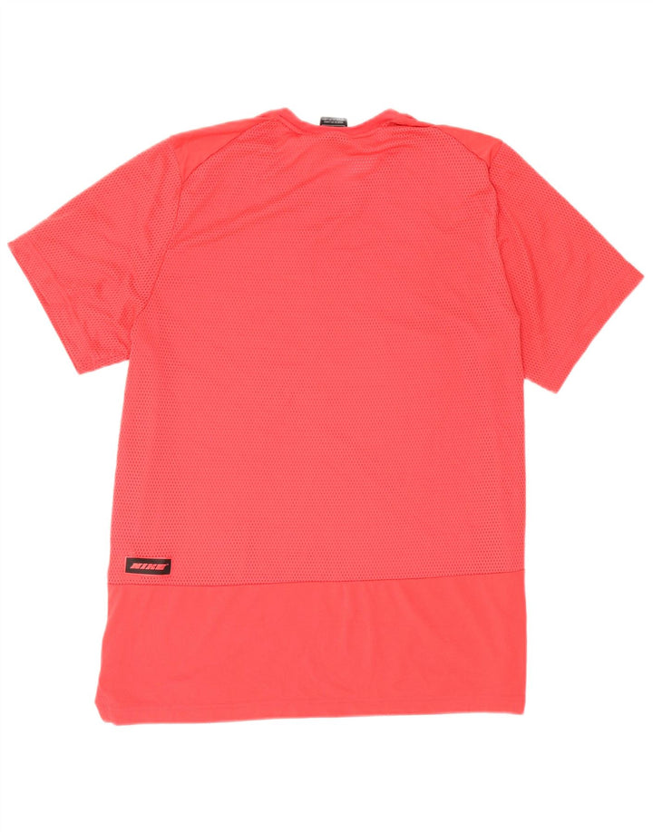 Nike Herren Dri Fit Standard Grafik-T-Shirt-Oberteil, großes rotes Polyester