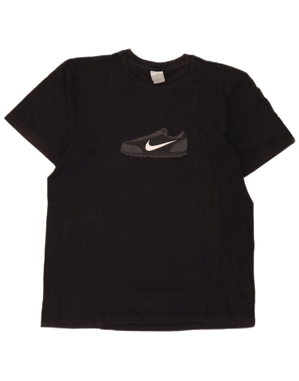 Męska koszulka z grafiką Nike Top UK 42/44, duża czarna bawełna