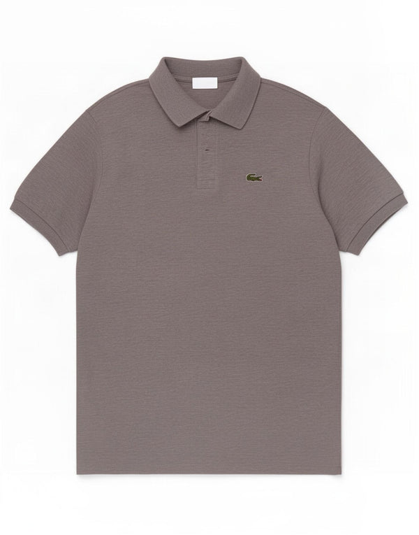 Lacoste Mens Polo Shirt Size 5 Large Grey Flecked Cotton