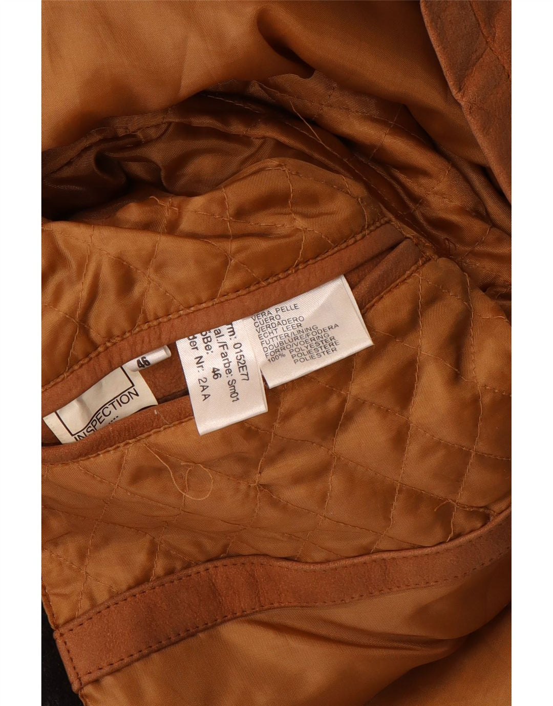 Rover&Lakes Mens Leather Coat IT 46 Small Brown Leather