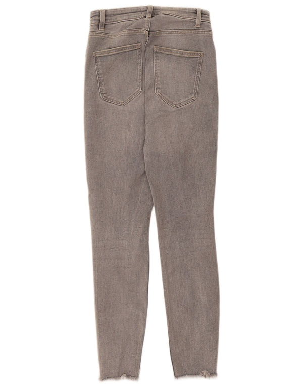 Zara Womens Distressed Skinny Jeans EU 36 XS W26 L28 Γκρι