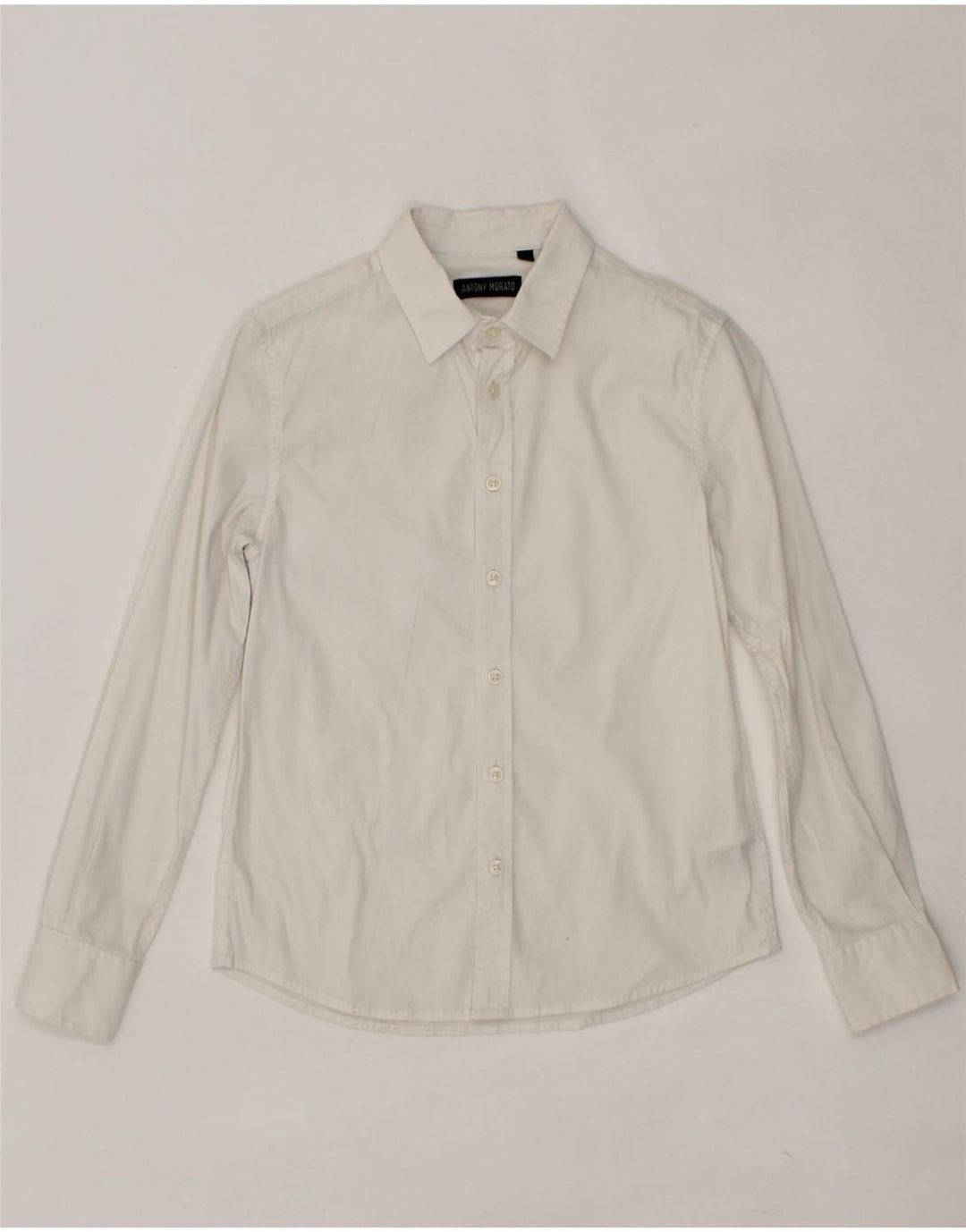 ANTONY MORATO Boys Shirt 9-10 Years White Cotton Vintage Antony Morato and Second-Hand Antony Morato from Messina Hembry 