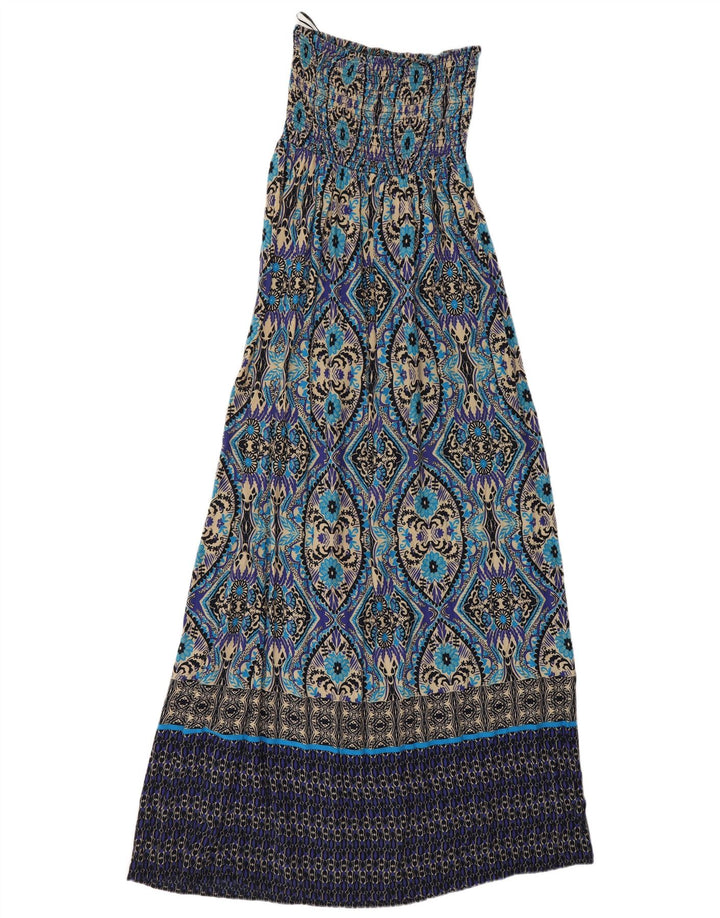 Monsoon Womens Strapless Maxi Dress UK 8 Small Multicoloured Paisley