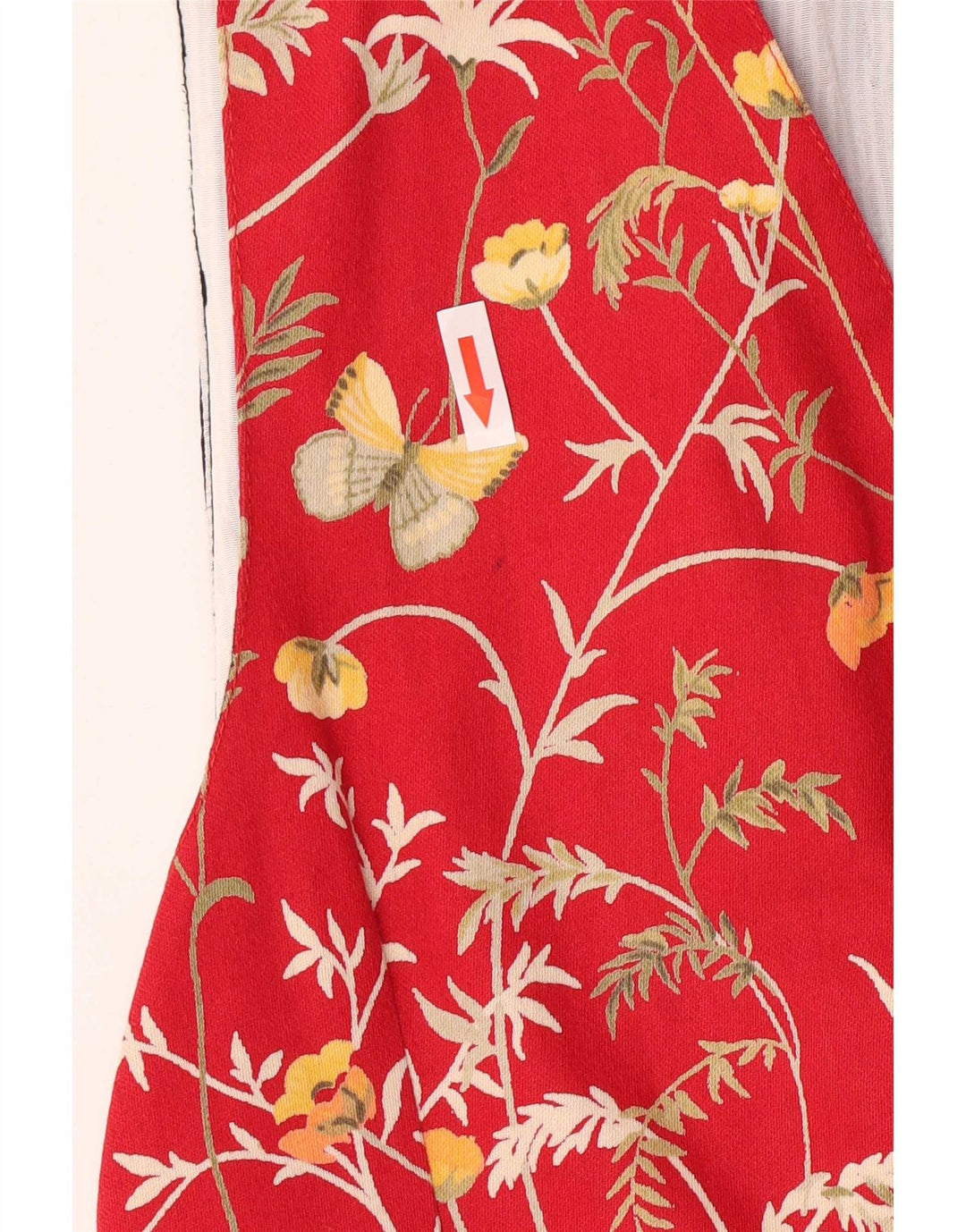 Vintage Mens Regular Waistcoat Small Red Floral
