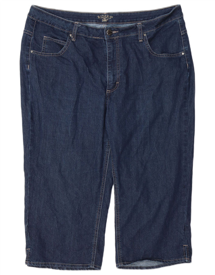 LEE Womens Riders Capri Jeans W38 L19 Navy Blue
