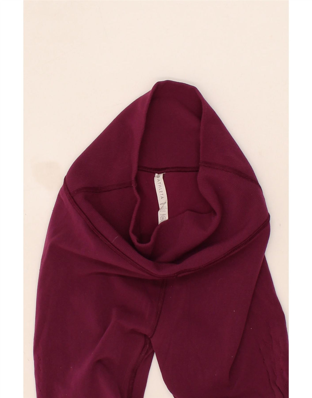 ATHLETA Womens Leggings UK 2 2XS  Burgundy Nylon Vintage Athleta and Second-Hand Athleta from Messina Hembry 