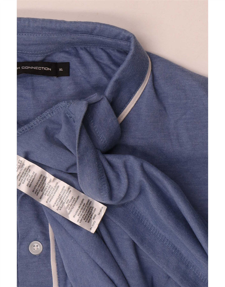 French Connection Mens Polo Shirt XL Blue Cotton