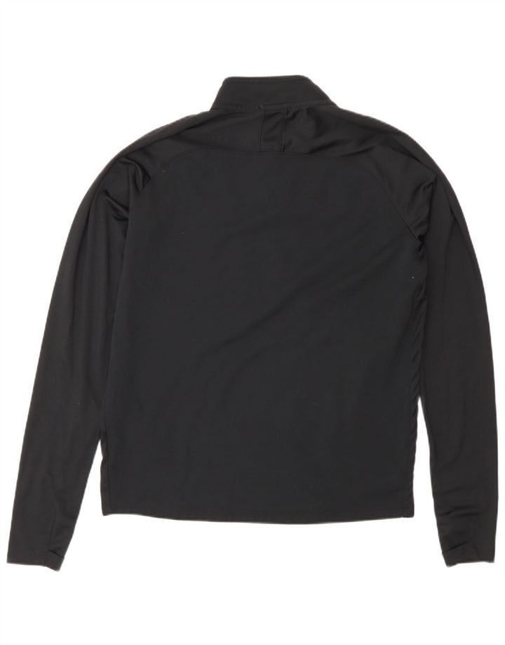 Nike Mens Zip Neck Pullover Tracksuit Top Small Black Polyester