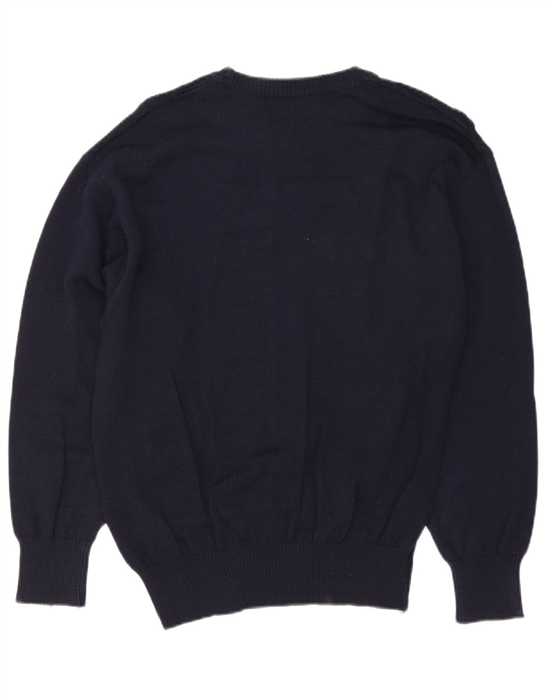 Maglione maglione girocollo da uomo Breidhof IT 50 medio blu navy in lana vergine