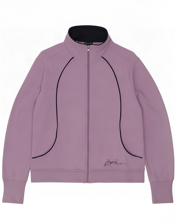 Champion Womens Tracksuit Top Jacket UK 14 Medium Purple