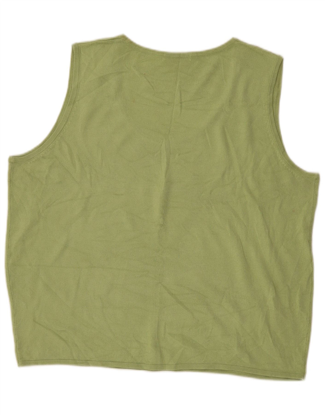 MARKS & SPENCER Womens Oversized Vest Tank Top UK 18 XL Green