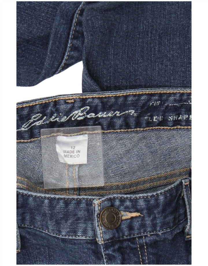 EDDIE BAUER Womens Slightly Curvy Bootcut Jeans US 12 Large W34 L29 Blue
