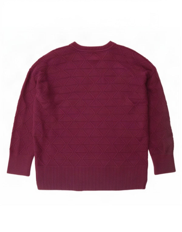 Fat Face Womens Crew Neck Jumper Sweater UK 12 Medium Purple Cotton