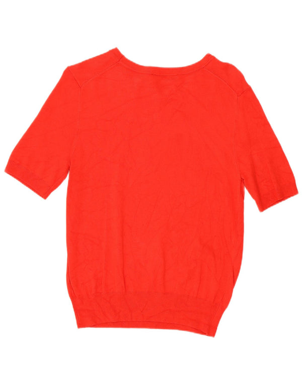 Zara Womens Blouse Top UK 14 Large Red Viscose
