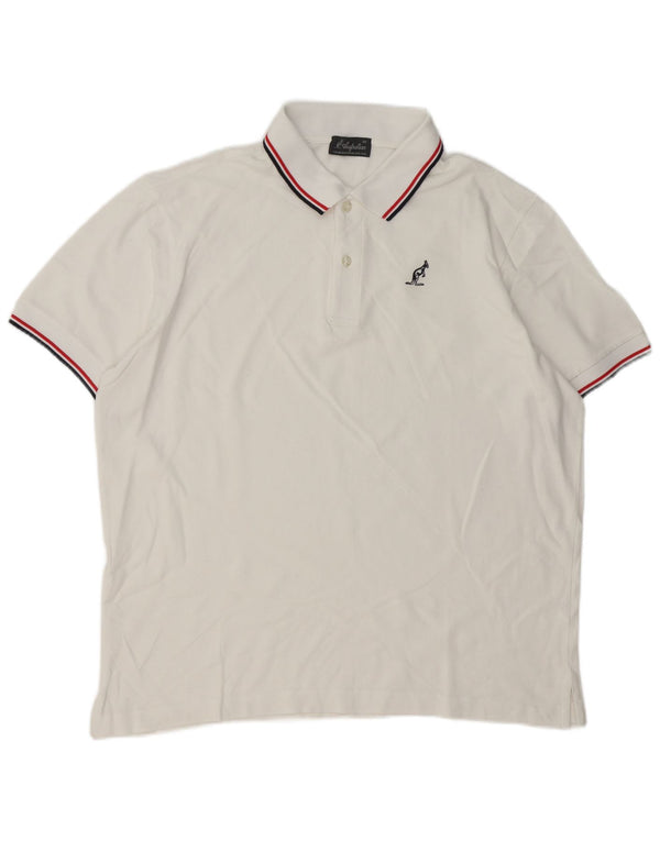 AUSTRALIAN L'ALPINA Polo para hombre IT 56 XL Algodón a rayas blancas