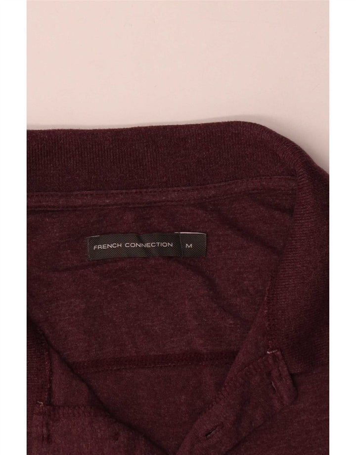 French Connection Polo Homme Coton Bordeaux Moyen