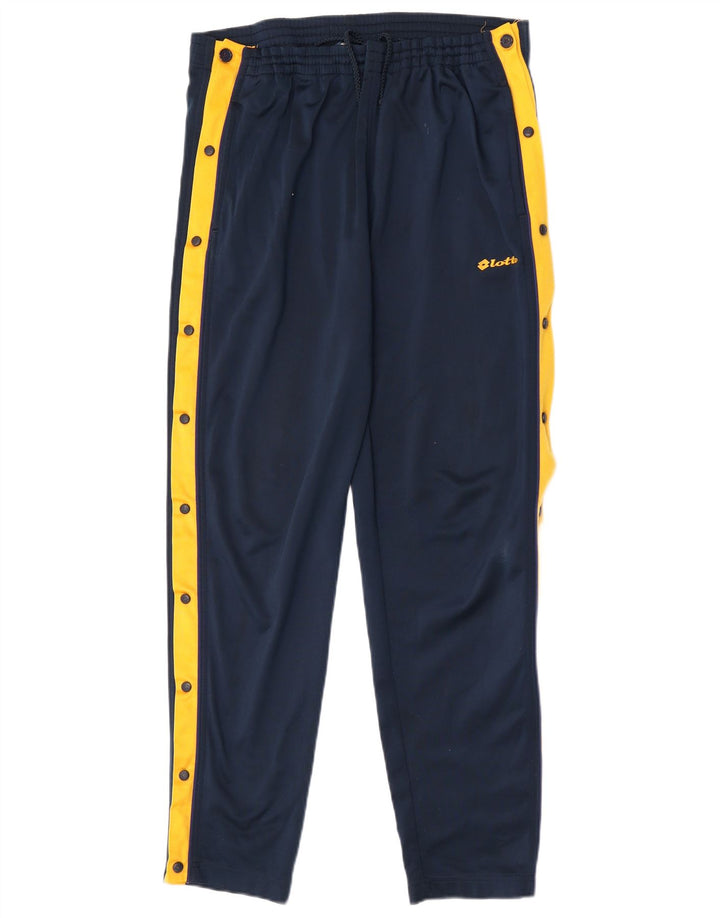 Lotto Mens Joggers Tracksuit Trousers Medium Navy Blue Colourblock