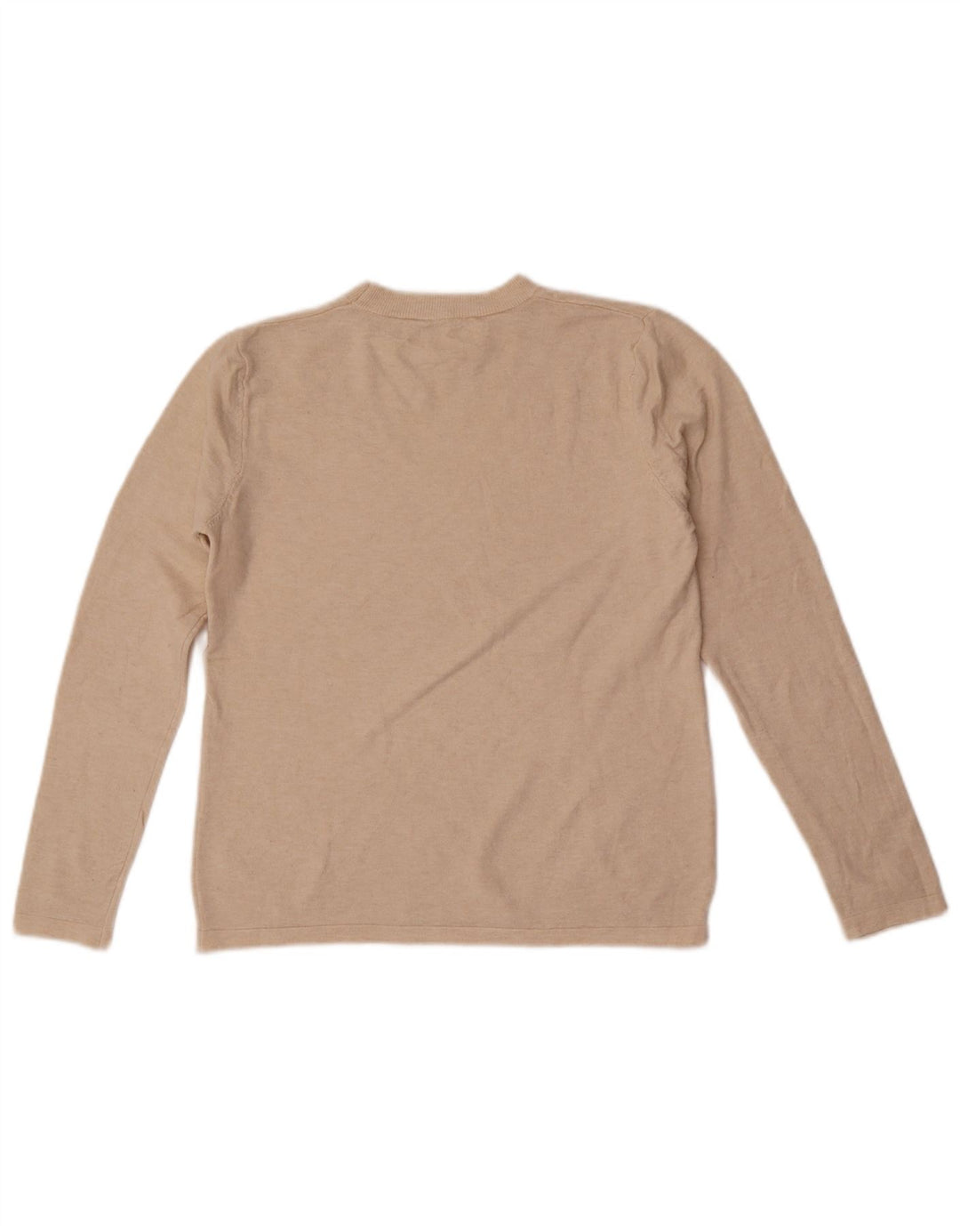 Zara Womens Crew Neck Jumper Sweater UK 10 Small Off White